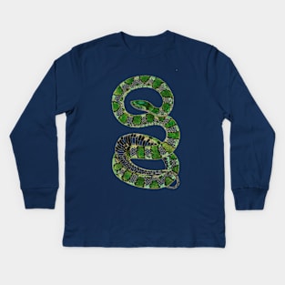 serpent,cobra,reptile,viper,venom,lizard,rattlesnake,king cobra,dragon,hydra,poison,venomous,plumber's snake,pythonidae,pythons,auger,python,squamata,serpentine,worm,big,ophidian,rattlesnakes,medusa,snakebite Kids Long Sleeve T-Shirt